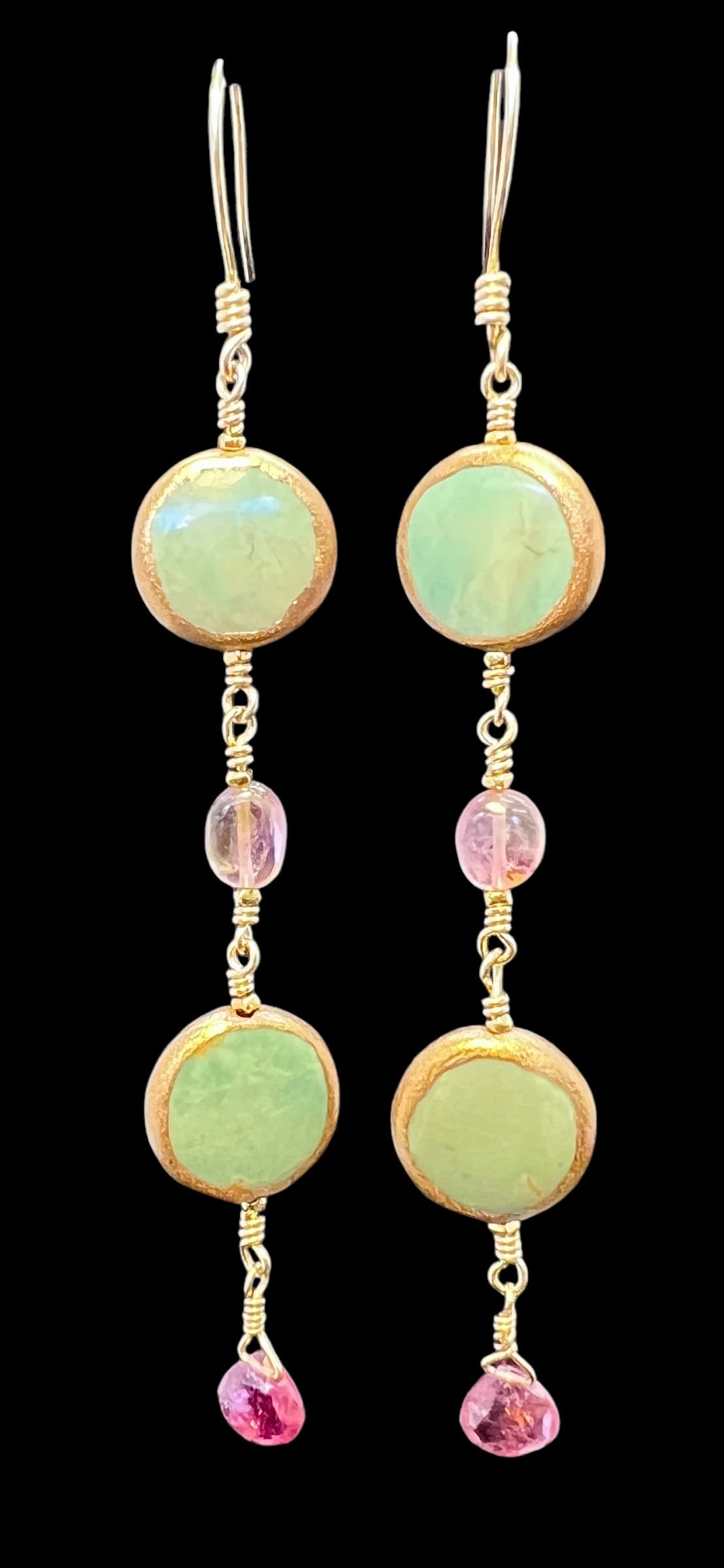 Turquoise and Tourmaline Earrings