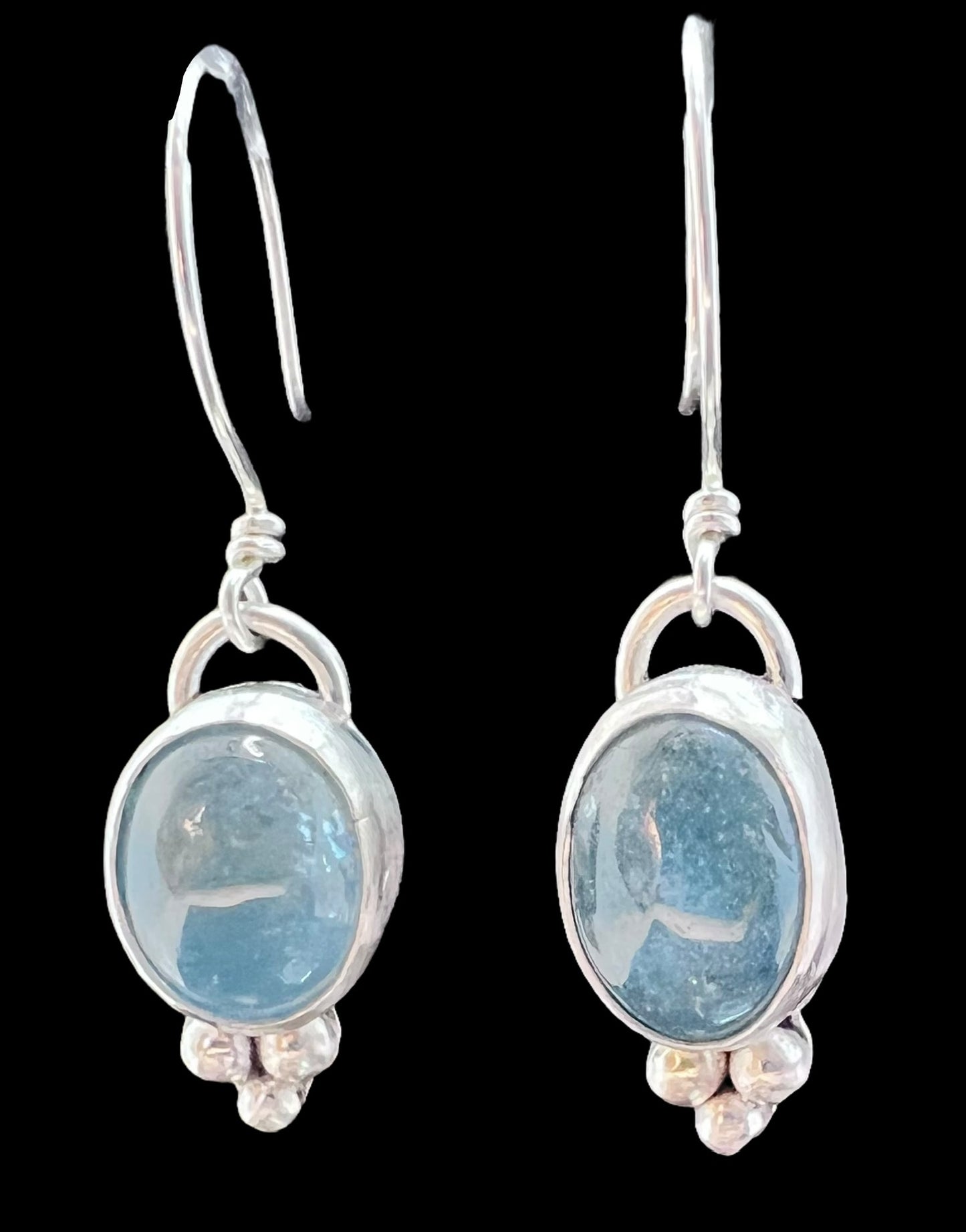 Simplicity Aquamarine and Sterling Silver Earrings