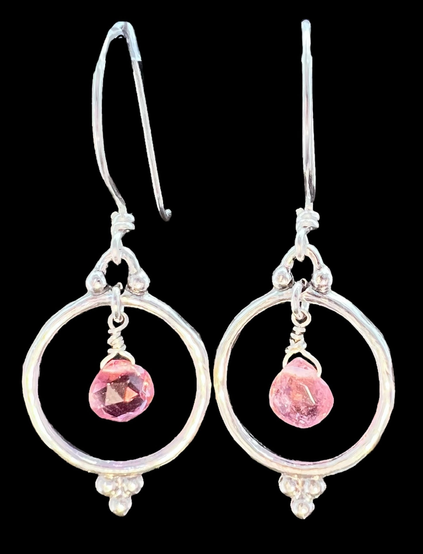 Pink Tourmaline Earrings
