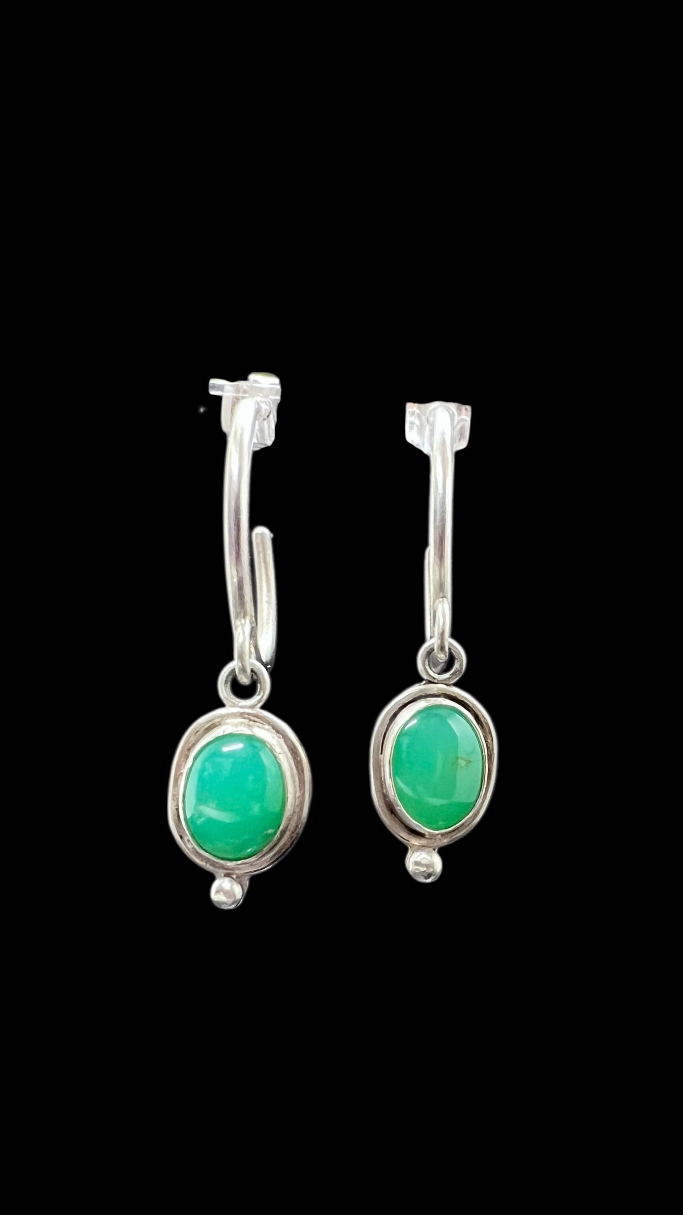Chrysoprase Hoop Earrings