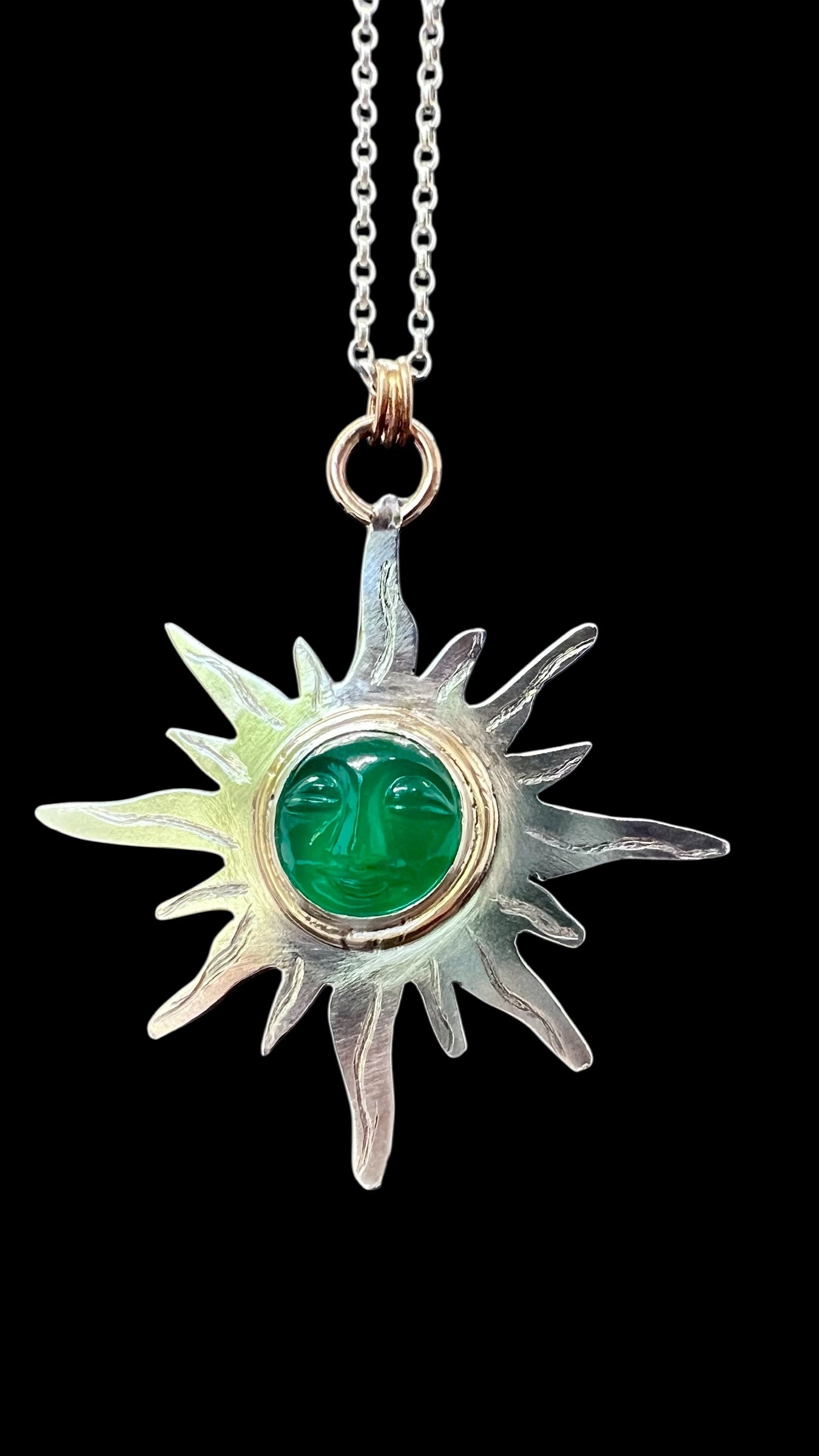 Love the Sun Green Chalcedony Necklace